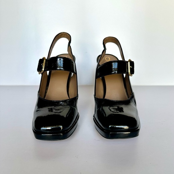 Sam Edelman Jildie Slingback Mary Jane Heels Black Patent NWOB Size 6.5 - Picture 4 of 16